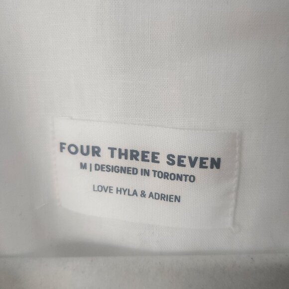 NWOT 437 White Button Down Shirt or Cover-up Size Medium - Picture 5 of 6